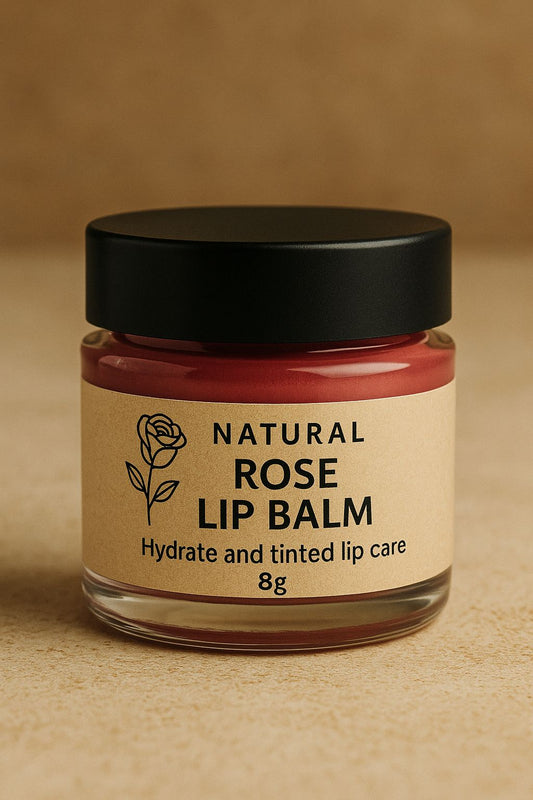 Natural Rose Lip Balm – Hydrating & Tinted Lip Care