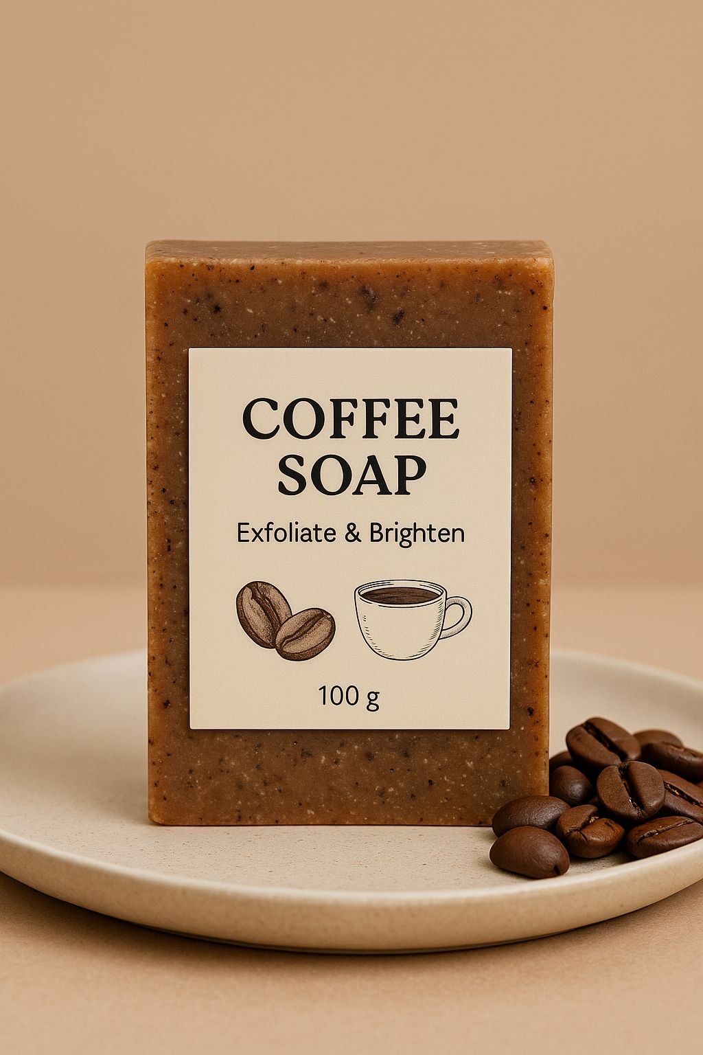 Sattvané Coffee Brightening Soap – Glow & Gentle Exfoliation