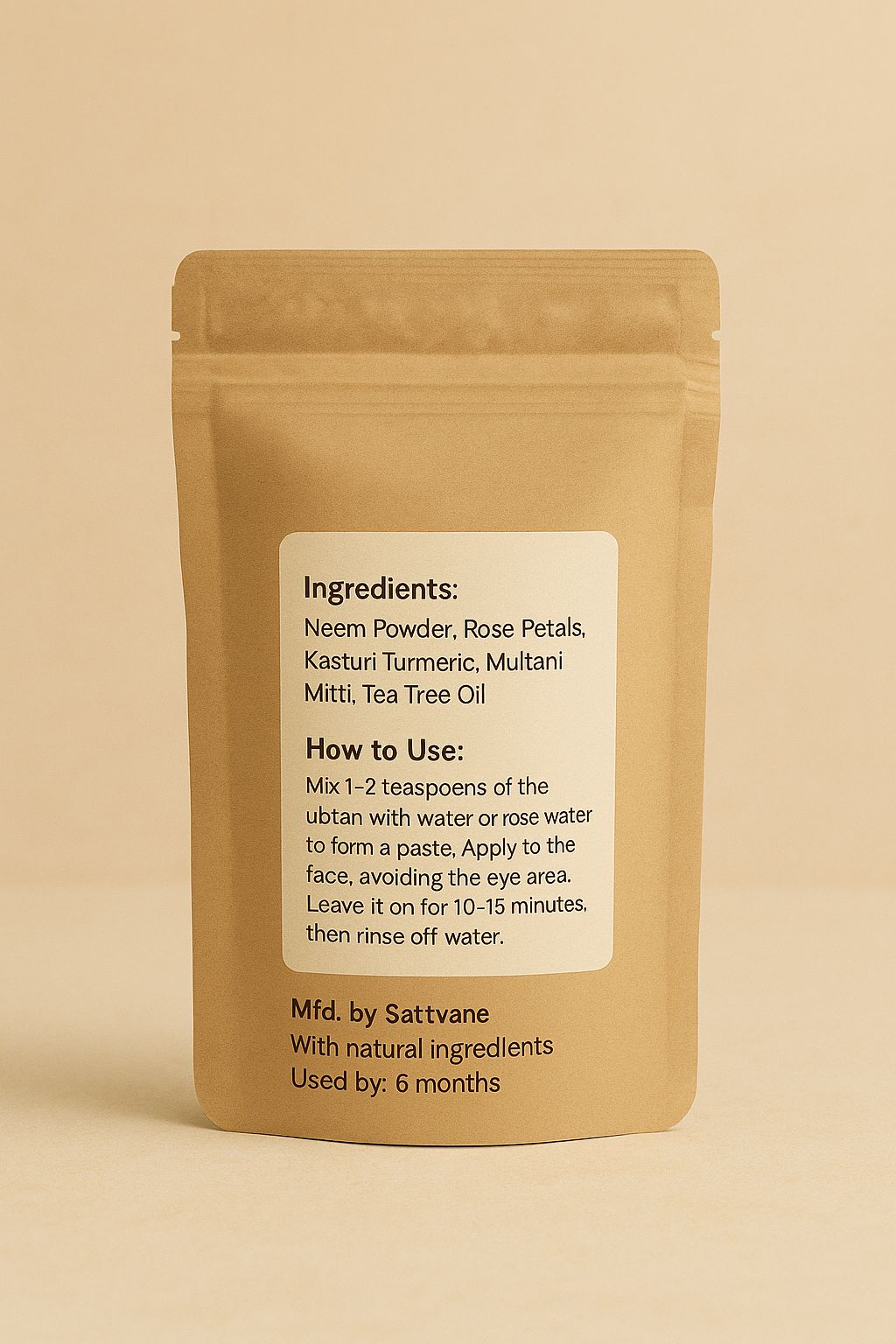 Anti-Acne Face Ubtan - Neem & Tea Tree | Clears Acne, Soothen Skin